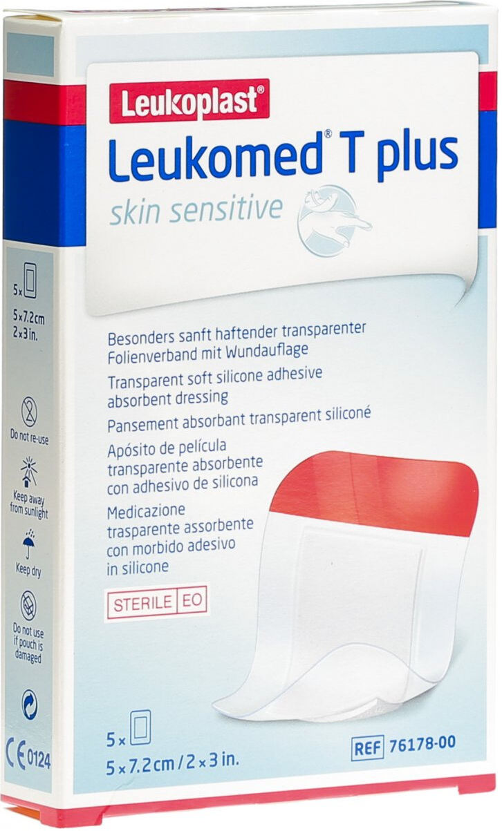 BSN MEDICAL Leukoplast - Leukomed T Plus Skin Sensitive 5 X 5 Cm X 7,2 Cm