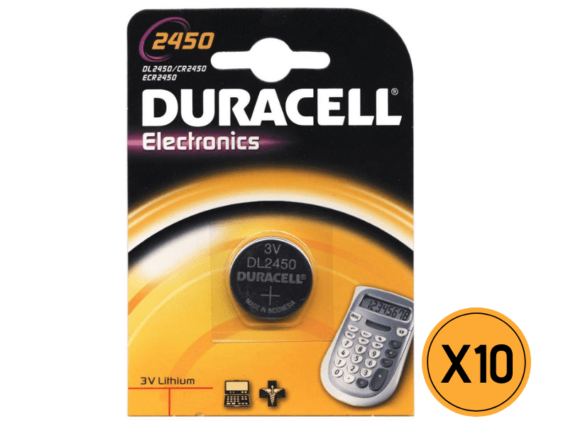 Duracell Pila a bottone Duracell al Litio 3V DL2450 - CF da 10 PZ