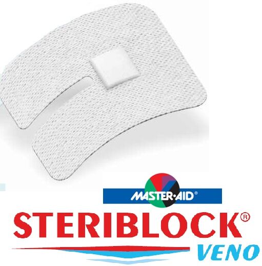 MasterAid CEROTTO STERIBLOCK VENO PER FISSAGGIO CANNULA, DIM. CM. 8x6 - CF 50 PZ