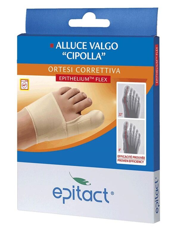 Epitact Tutore per alluce valgo ® - Ortesi correttiva con tirante in silicone brevettato EPITHELIUMFLEX® - Misure varie