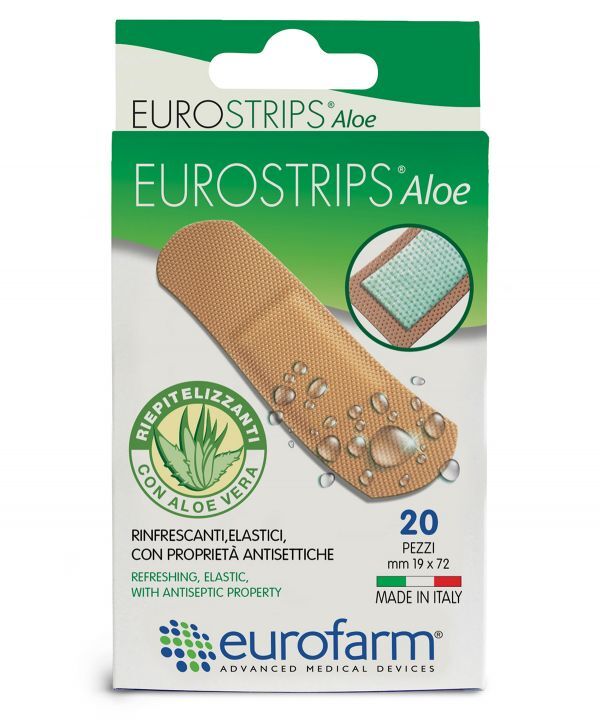 Eurofarm Cerotti Eurostrips Aloe ® - Monouso, in polietilene microforato - Misure varie