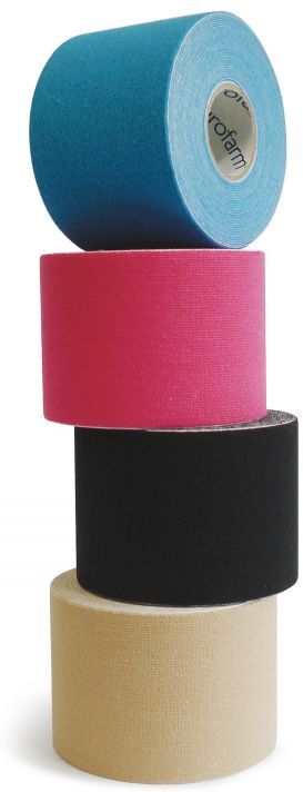 Eurofarm Cerotto elastico adesivo Eurotape Elastic-Kinesio ® - Colori  Blu / Rosa - dim Mt 5 x 5 cm