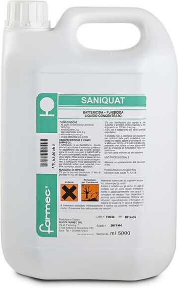 Farmec Disinfettante per superfici e pavimenti SANIQUAT - 5 LT