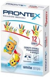 Safety PRONTEX SMILE STRIPS 12 cerotti con quattro disegni per Bambini