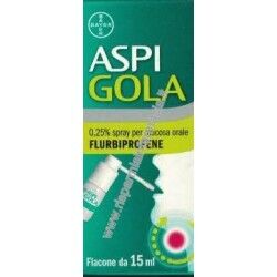 Bayer ASPI GOLA 0,25% SPRAY PER MUCOSA ORALE FLURBIPROFENE