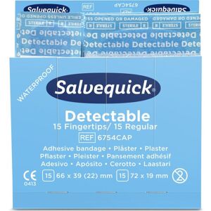 Salvequick 51030126 Blue Detectable Plåster Mix, 6x30 St, Första Hjälpen