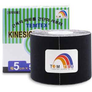 Temtex Tape Classic elastic tape for muscles and joints colour Black 1 pc