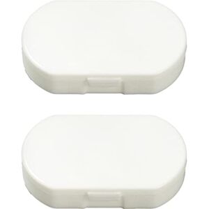 Tainrunse Pill Container Tight Snap Pill Storage Box Tablet Container Space-Saving Avoid Light White