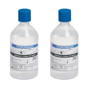 Steroplast Saline Eye Wash Solution - 2 x 500 ml Bottles