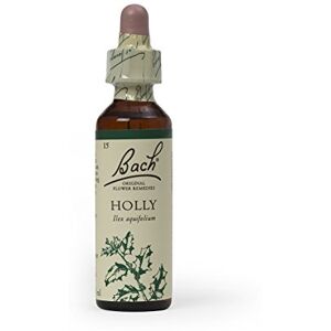 Bach Original Flower Remedies Holly, Stand Your Ground, Goodwill Towards Others, Emotional Wellness, Natural Flower Essence, 20ml