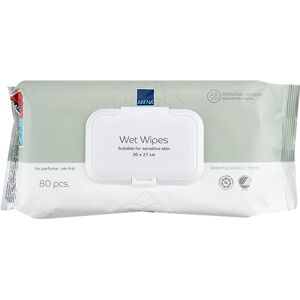 Abena Wet Wipes Pack of 80 Wipes Disposable Wipes Fragrance and Colourant Free Dermatologically Tested Heavy Duty Wipes Incontinence Wipes Incontinence Products