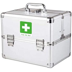 BeRbo First aid kit Portable Aluminum Medicine Case First Aid Kit with Lock Medical Emergency Storage Box Drug Collection Box First aid Box Convenient and Practical (Color : M)