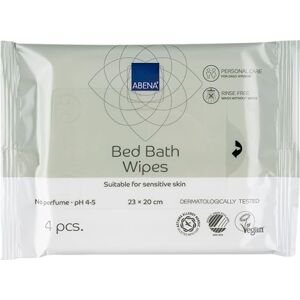 Abena Bed Bath Wipes 20x23cm Pack of 4 Pieces Strong Wet Wipes Elderly Aids For Daily Living, Wet Wipes For Adults Suitable For Bed Bound or Immobile Individuals. Body Wipes for Personal Care.