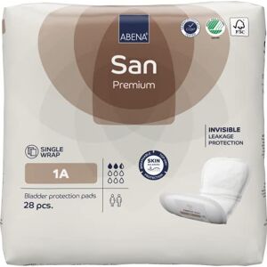 Abena San 1A Premium Incontinence Pads Women and Men. Suitable to be Used as Sanitary Pads, Incontinence Pads Men, Postpartum Pads, Panty Liners, Pads for Women 200ml Absorbency 28 Pack