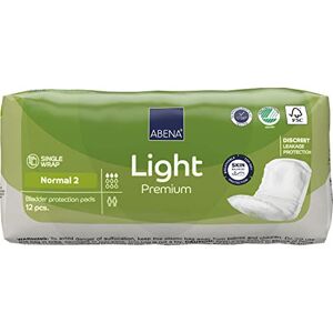 Abena Light Incontinence Pads, Eco-Labelled Women's Incontinence Pads for Adults, Breathable & Comfortable with Fast Absorption & Protection, Incontinence Pads for Women - Light Normal 2, 350ml, 12PK