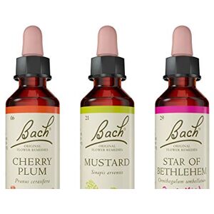 Bach Orginal Flower Remedies Bundle Pack of 3 x 20 ml Dropper - Cherry Plum 20 ml, Mustard 20 ml, Star of Bethlehem 20 ml