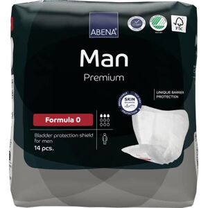 Abena Man Formula 0 Incontinence Pads for Men, Eco-Labelled Mens Incontinence Pads, Extra Protection, Breathable & Comfortable with Fast Absorption, Discreet - 250ml Absorbency, 14PK