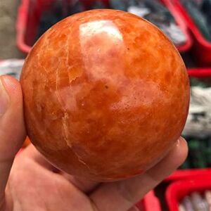 UYCUODLUY Natural Crystal Rough 1pc 70-80mm Natural Red Sun Stone Quartz Crystal Sphere Ball Massage Crystal BallNatural Suitable for Home Natural Stones Household (Size : 70-80mm)