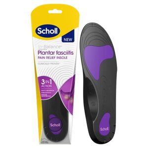 Scholl In-Balance Orthotics Plantar Fasciitis Pain Relief Insoles - 3-in-1 Insoles for Plantar Fasciitis Support and Pain Relief - Size Large, UK 9-11, 1 Pair