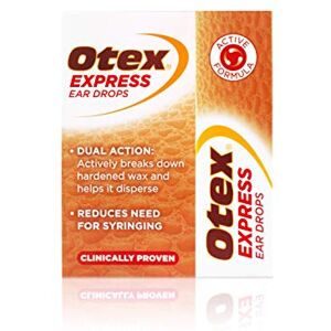 Otex Express Ear Drops, Clinically Proven Ear Wax Removal Drops for Excessive, Hardened Ear Wax. Can Reduce the need for syringing, 10ml