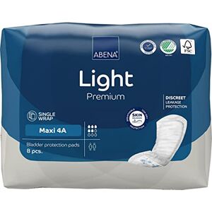 Abena Light Incontinence Pads, Eco-Labelled Women's Incontinence Pads Adults, Breathable And Comfortable With Fast Absorption And Protection, Light Maxi 4A, 1000ml, 8PK