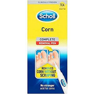 Scholl Corn Removal Pen - Clinically Proven Corn Remover, Pain-Free Treatment with TCA Active Gel for Complete Corn Removal, 1 Pen