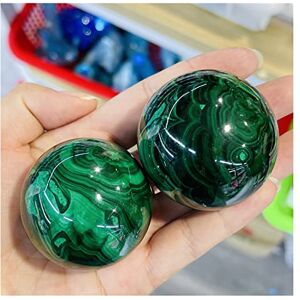 JJQEJMMT Natural Crystal Rough Natural Malachite Sphere Stones Home Decoration Gemstone 1PC