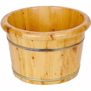 ASerZenith Foot Tub Wooden Foot Basin Reducing Stress Rubber Wood Tub Foot Bath tub Foot Bath Barrel Footbath Foot tub Wash The Wooden Barrel Foot Massage Foot Bath Wooden Bucket Foot Spa Household Wash Ba