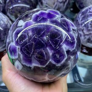 PAJPXPCD Natural Amethyst Stone Quartz Crystal Ball Beautiful Purple Quartz Crystals (Size : 1000-1200g)