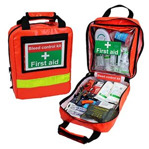 EVAQ8 Forestry Workers First Aid & Trauma Kit with British Standard First Aid Kit Module Plus Additional Trauma Bleed Control Kit Including Tourniquets and Celox