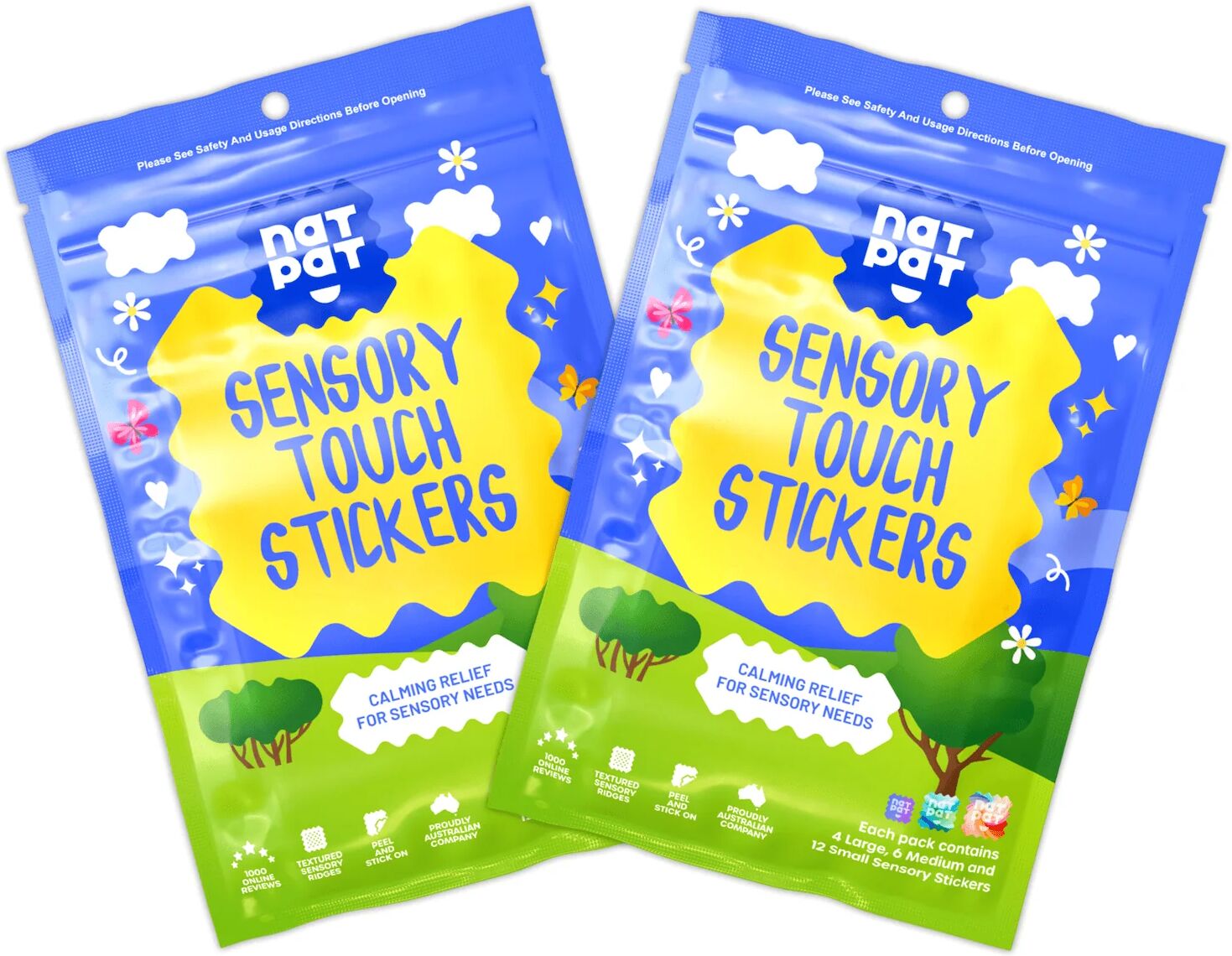 NATPAT Sensory Touch Stickers 2 Packs