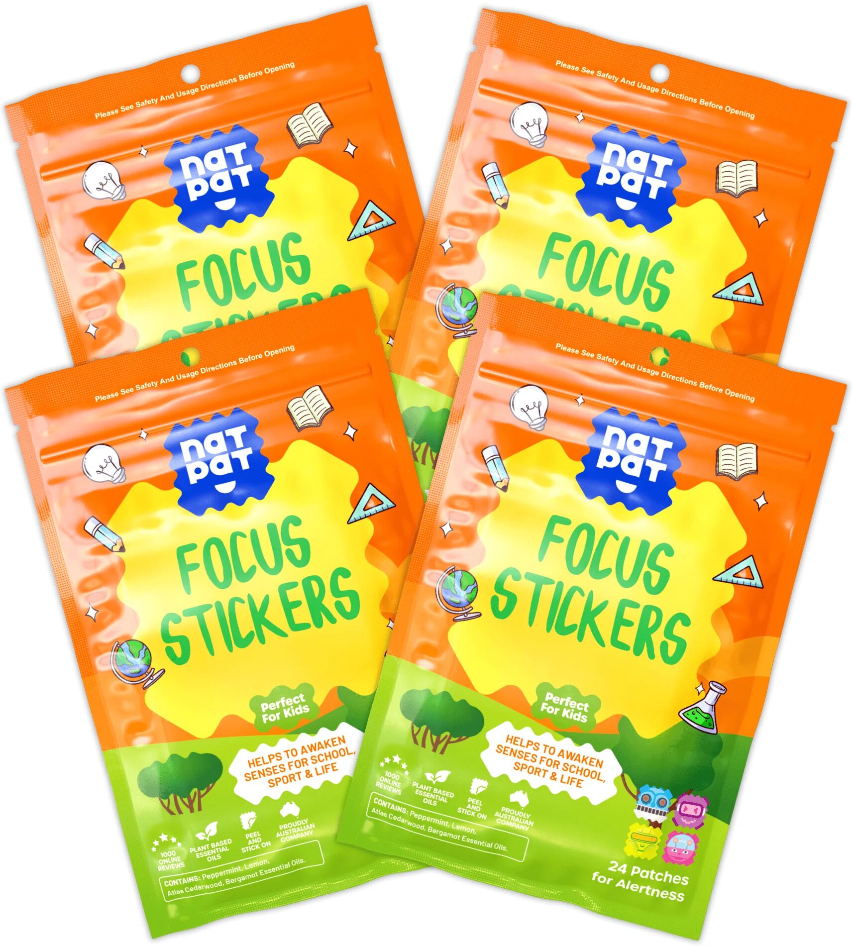 FocusPatch - Focus Enhancing Stickers 4 Packs