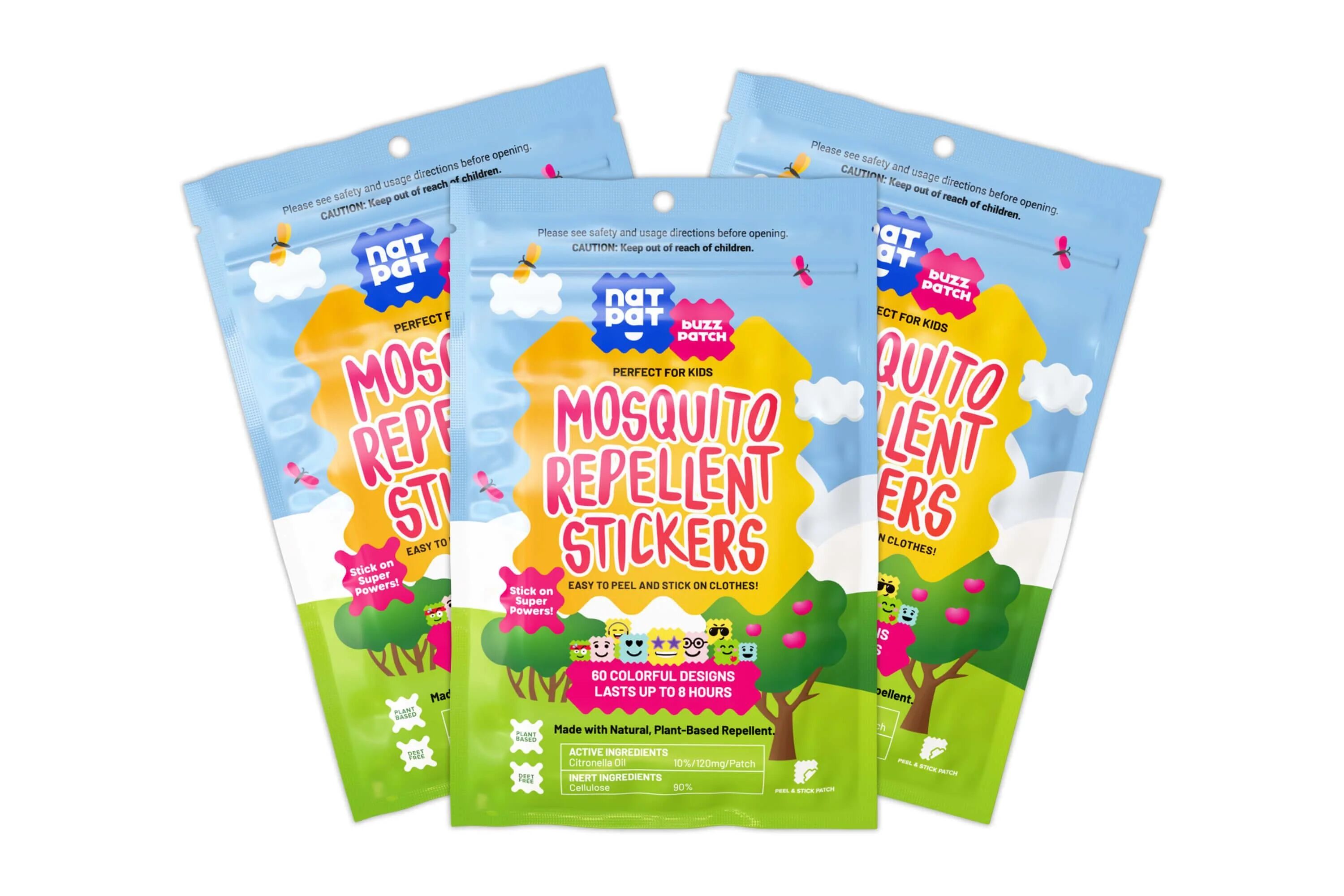 NATPAT Mosquito Patches for Kids 3 Packs