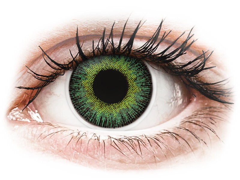 Fusion ColourVUE Fusion Green Yellow - med styrke (2 linser)