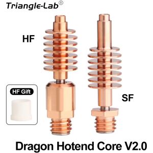 Trianglelab Dragon Hotend Core V2.0  mise à niveau compatible avec les matériaux en fibre de carbone