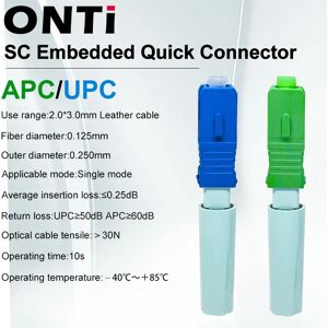 ONTi – connecteur optique monomode SC APC SM  outil FTTH  connecteur à froid  SC UPC  Fiber optique