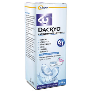 Cooper Dacryo Solution d'Entretien des Lentilles 6 en 1 Nettoie Désinfecte 360ml - Publicité