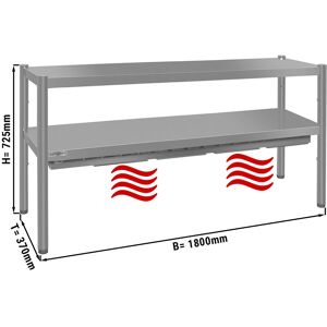 GGM GASTRO - Pont thermique ECO - 1800x370mm - avec 2 étages - hauteur : 725mm