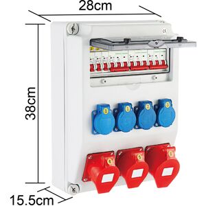 GGM GASTRO - Boîte de distribution - 4x 230V (16A), 2x 400V (16A), 1x 400V (32A)