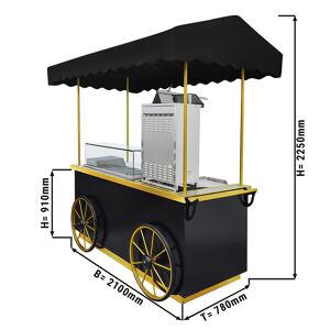 GGM GASTRO - Chariot à kebab mobile - 2,1 m Noir