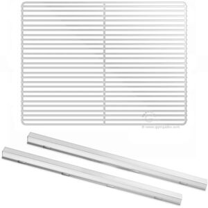 GGM GASTRO - Rails en acier inoxydable 1xGauche et 1xDroite avec grille de support plastifiée 325 x 430 mm