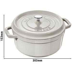 GGM Gastro - STAUB LA COCOTTE - Cocotte - Ø 240mm - Fonte - Truffe blanche Blanc