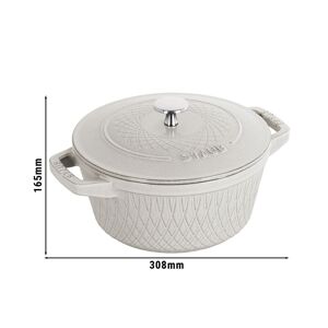 GGM Gastro - STAUB LA COCOTTE - Cocotte - Ø 240mm - Fonte - Truffe Blanc Blanc