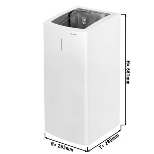 GGM Gastro - AIR-WOLF Poubelle - 50L - Acier inoxydable blanc