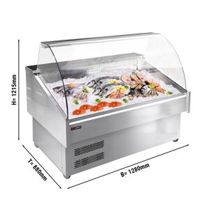 GGM Gastro - Comptoir a poissons - 1280mm - avec eclairage LED
