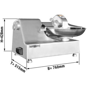 GGM Gastro - Cutter horizontal - 10 litres - 750 Watt - 230 Volt - 1450rpm Argent