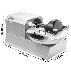 GGM Gastro - Cutter horizontal - 12 litres - 750 Watt - 230 Volt - 1440rpm Argent