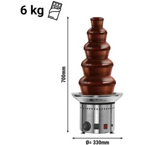 GGM Gastro - Fontaine a chocolat - 5 etages - hauteur 70 cm Argent