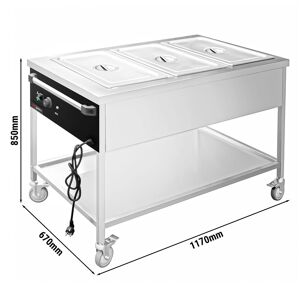 GGM Gastro - Chariot bain-marie thermique - 3x GN 1/1