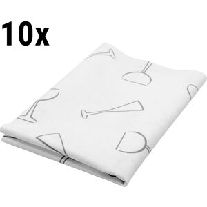 GGM GASTRO - Chiffons de polisssage microfibre Evo - 40 cm x 60 cm - Lot de 10 pièces